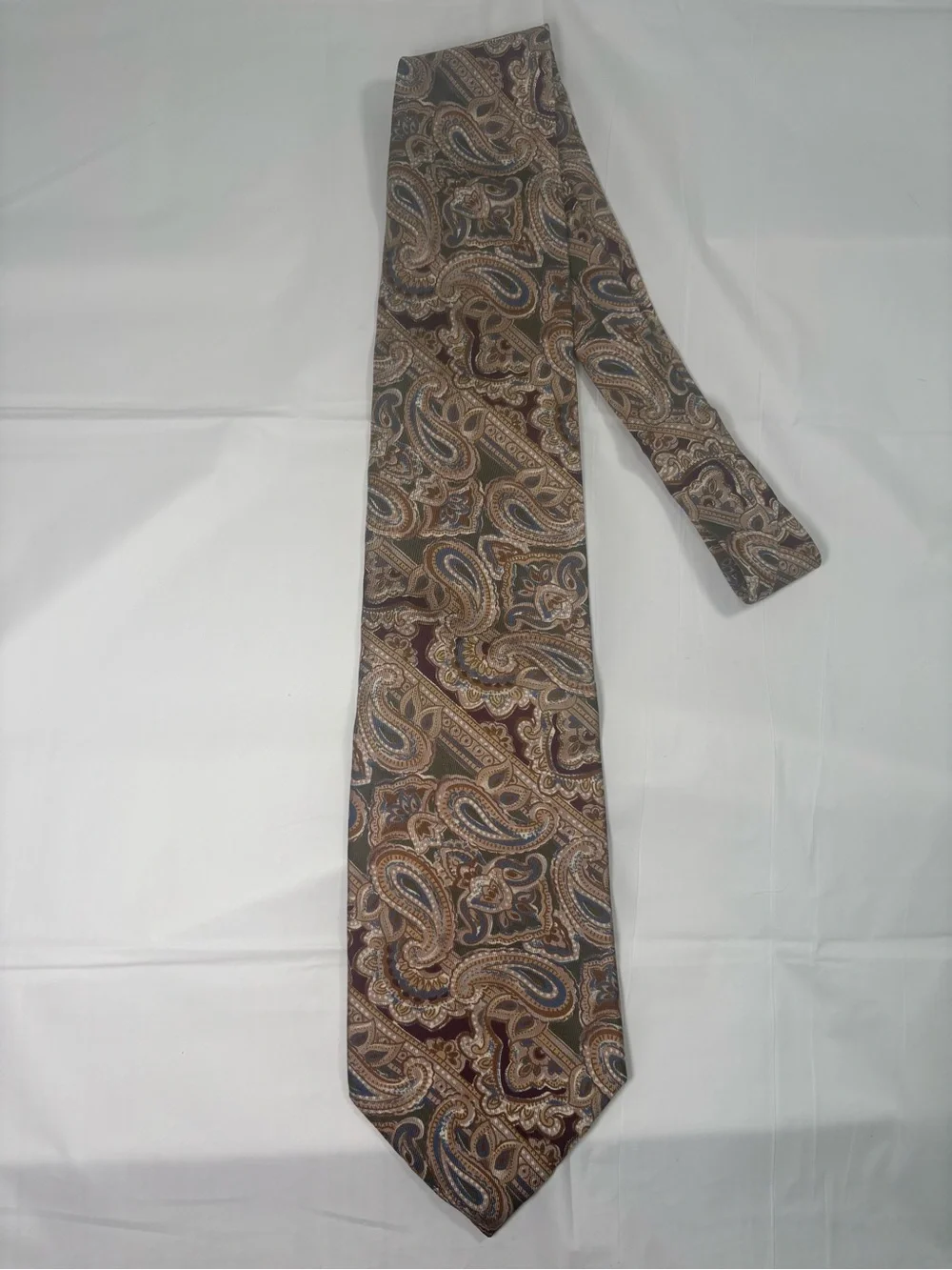 Christian Dior Monsieur Silk Tie Vintage Paisley Gold Red